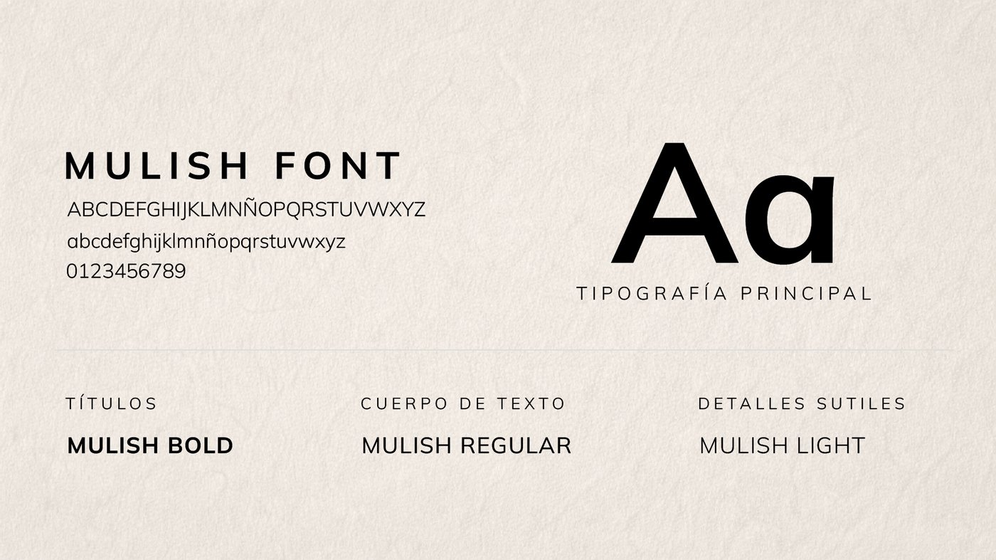 Tipografía Mulish del sistema ANVA